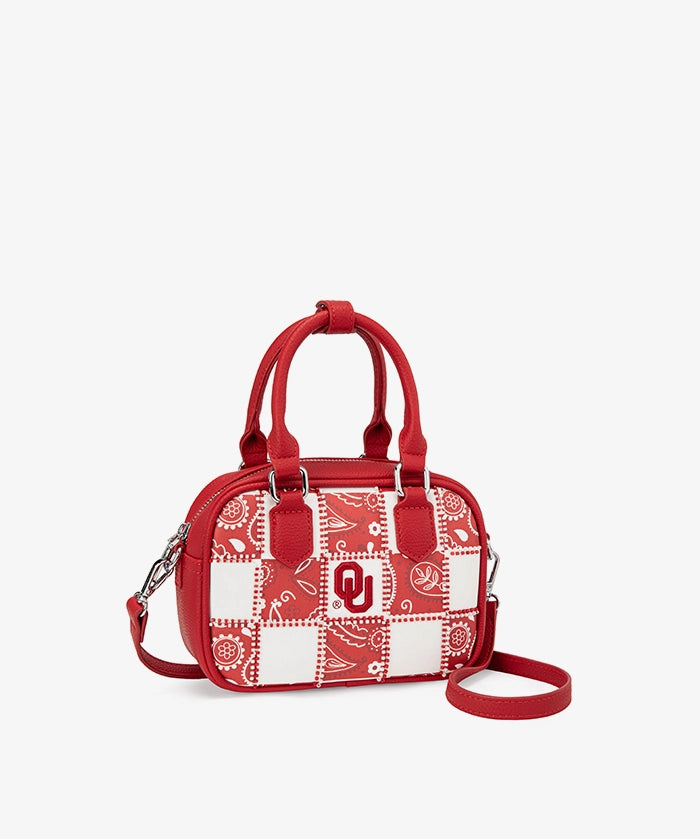 Oklahoma Sooners Paisley Bandana Mini Satchel Crossbody Bag