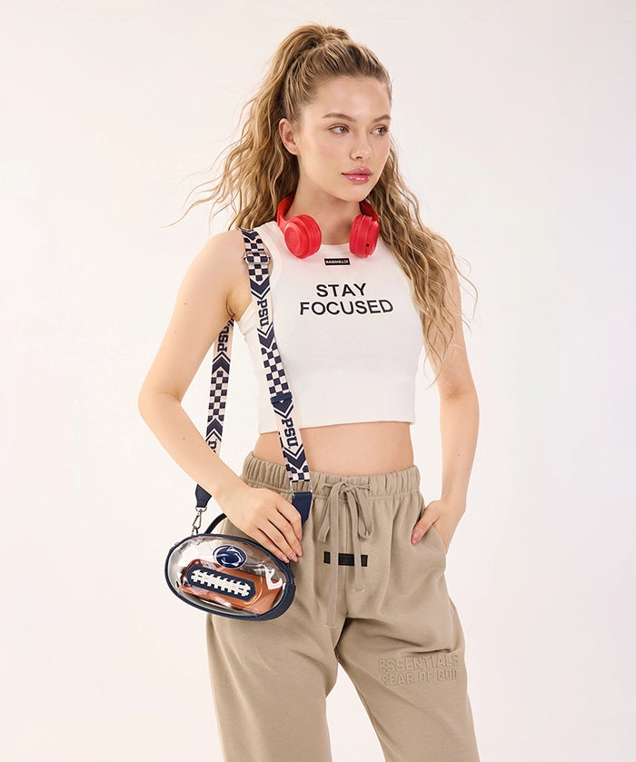 Penn State Nittany Lions Football Clear Crossbody Bag