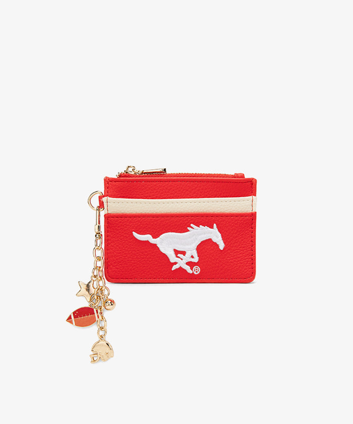 SMU Mustangs Card Holder with Football Charm