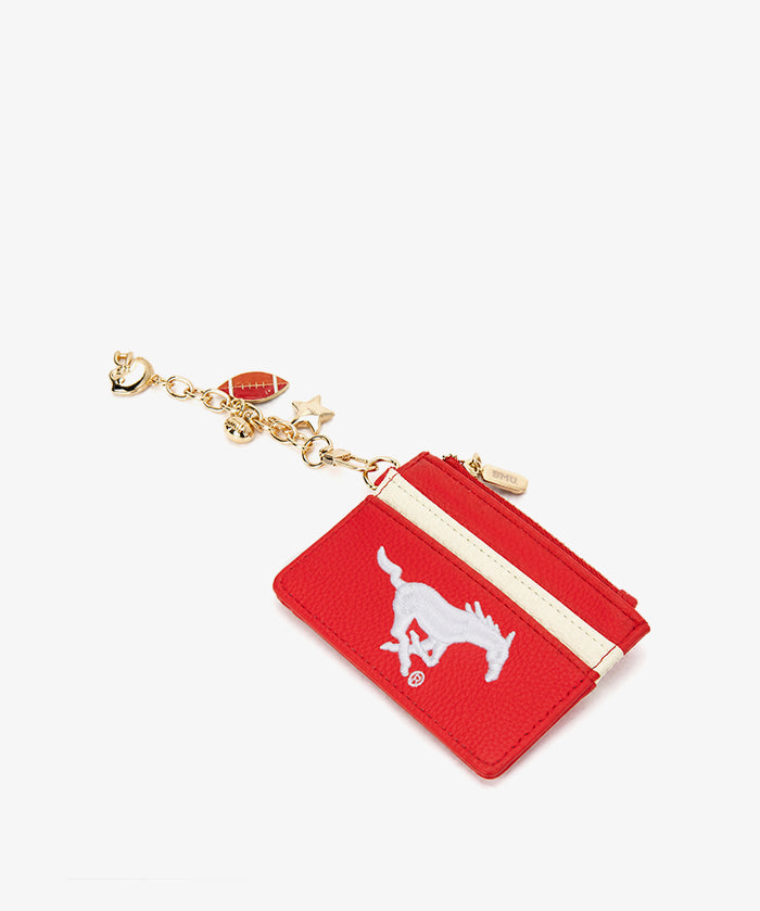 SMU Mustangs Card Holder with Football Charm