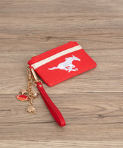 SMU Mustangs Card Holder with Football Charm