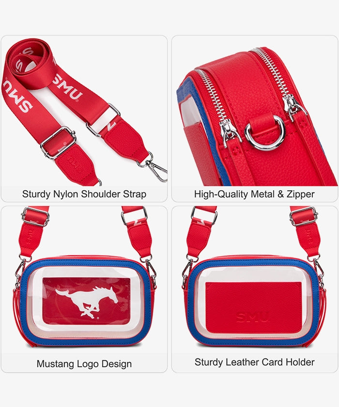 Southern Methodist University Mustangs Clear Camera Bag