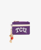 TCU Horned Frogs Card Holder with Football Charm