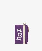 TCU Horned Frogs Card Holder with Football Charm