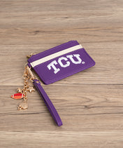 TCU Horned Frogs Card Holder with Football Charm