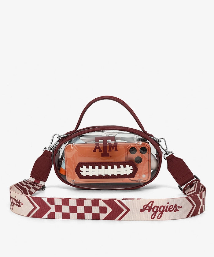 Texas A&M Aggies Football Clear Crossbody Bag
