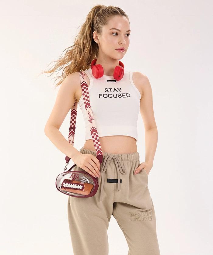 Texas A&M Aggies Football Clear Crossbody Bag
