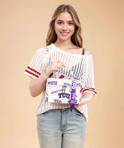 Texas Christian University Horned Frogs Box Bag with Top Handle