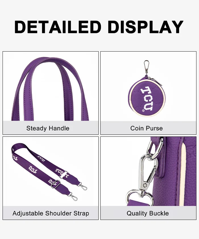 Texas Christian University Horned Frogs Tote Bag with Coin Pouch