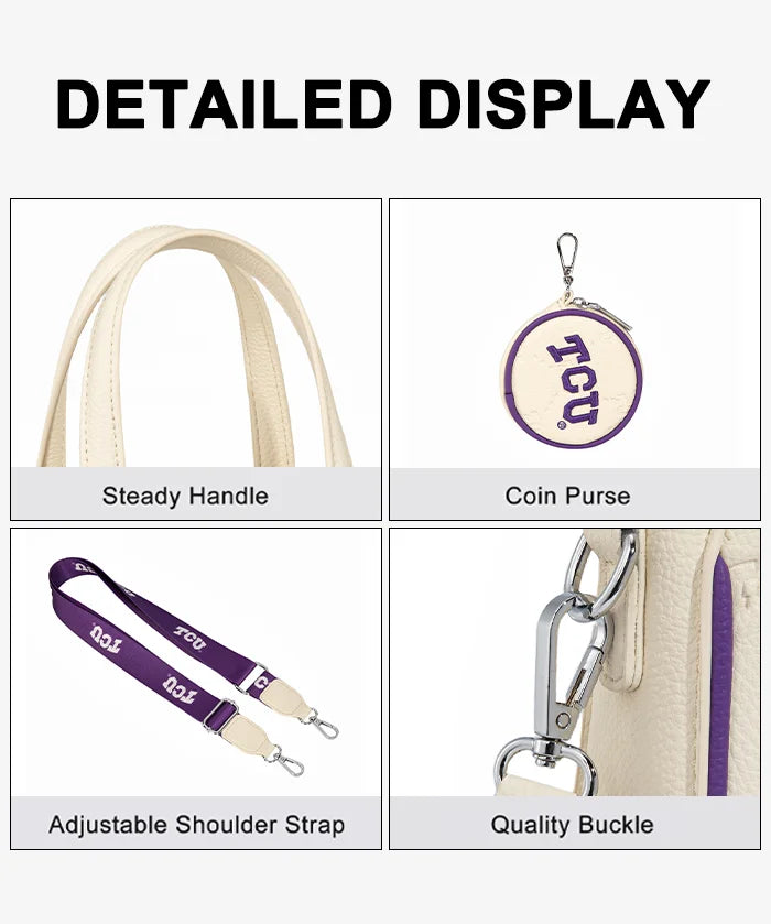 Texas Christian University Horned Frogs Tote Bag with Coin Pouch