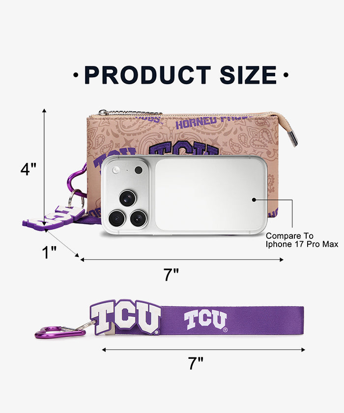 Texas Christian University Horned Frogs Wristlet Wallet