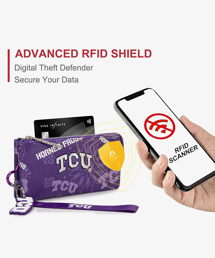 Texas Christian University Horned Frogs Wristlet Wallet