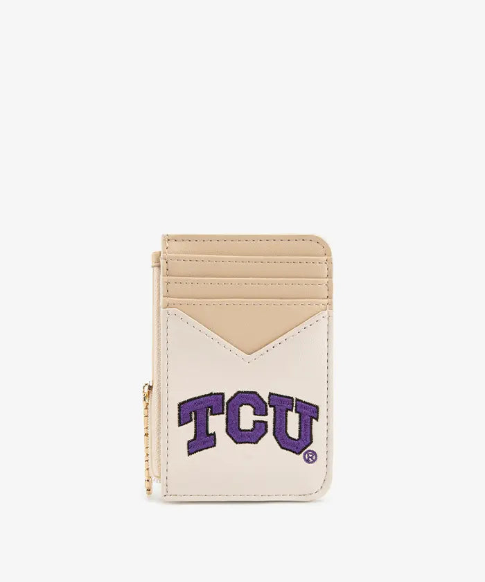 Texas Christian University Horned Frogs Zip Card Case