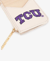 Texas Christian University Horned Frogs Zip Card Case