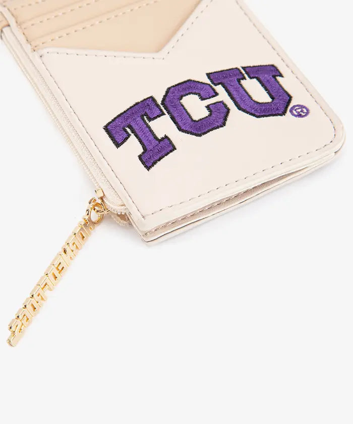 Texas Christian University Horned Frogs Zip Card Case
