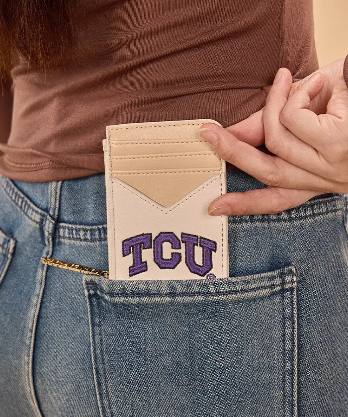 Texas Christian University Horned Frogs Zip Card Case