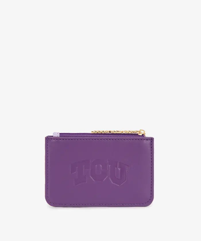 Texas Christian University Horned Frogs Zip Card Case