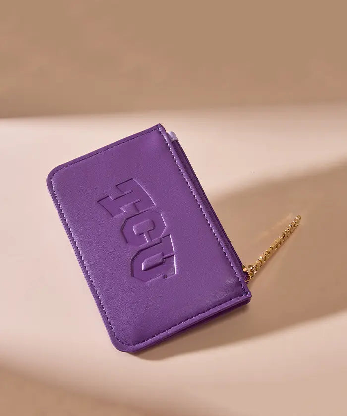 Texas Christian University Horned Frogs Zip Card Case