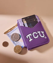 Texas Christian University Horned Frogs Zip Card Case