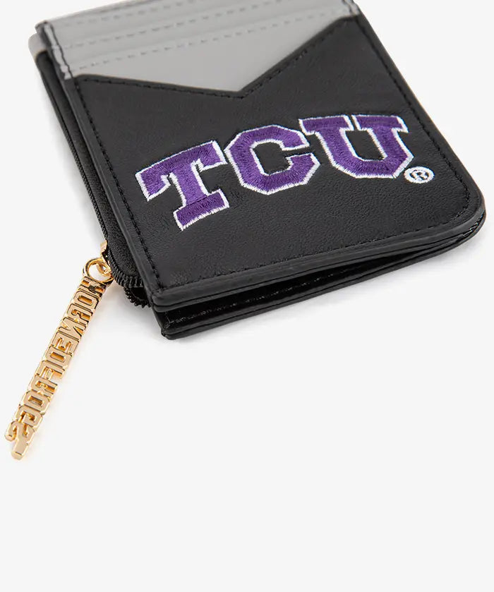 Texas Christian University Horned Frogs Zip Card Case
