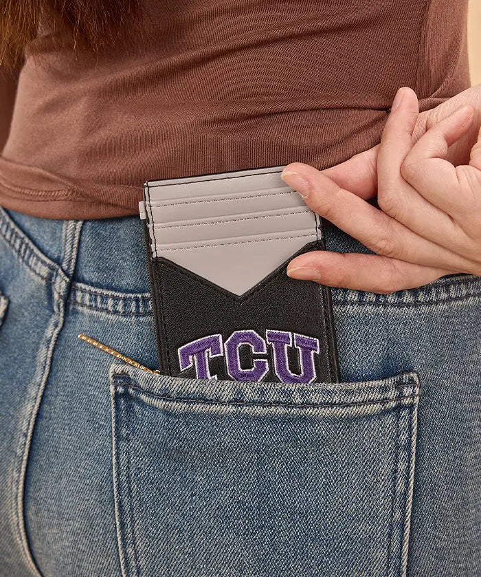 Texas Christian University Horned Frogs Zip Card Case