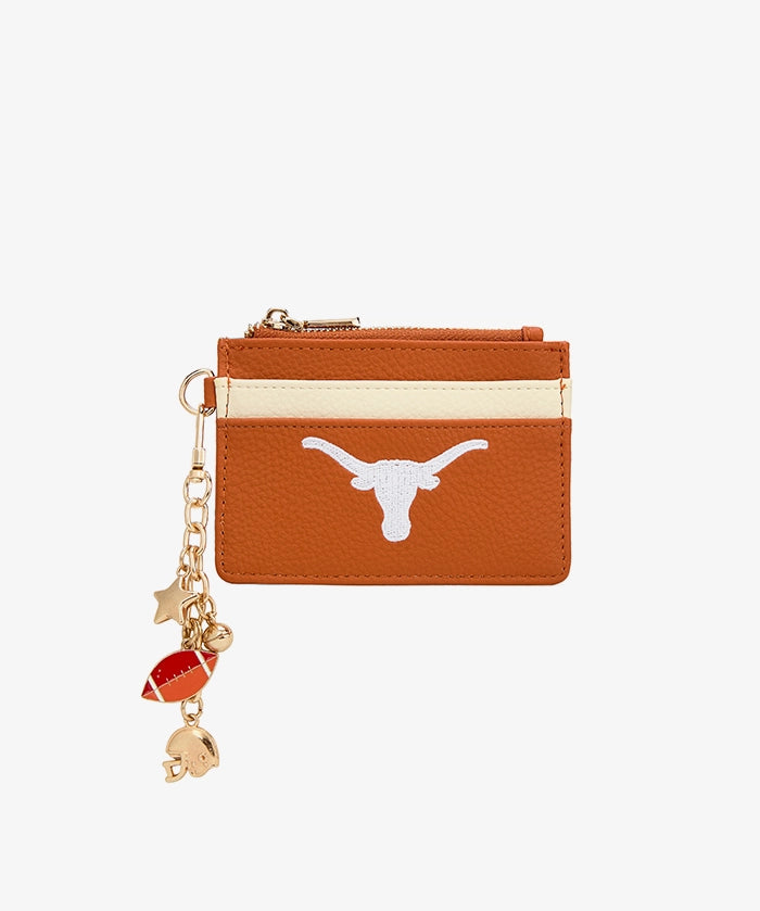 Texas Longhorns Card Holder with Football Charm