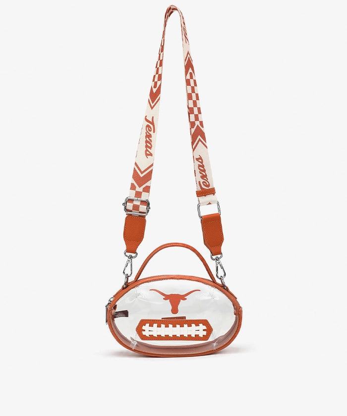 Texas Longhorns Football Clear Crossbody Bag