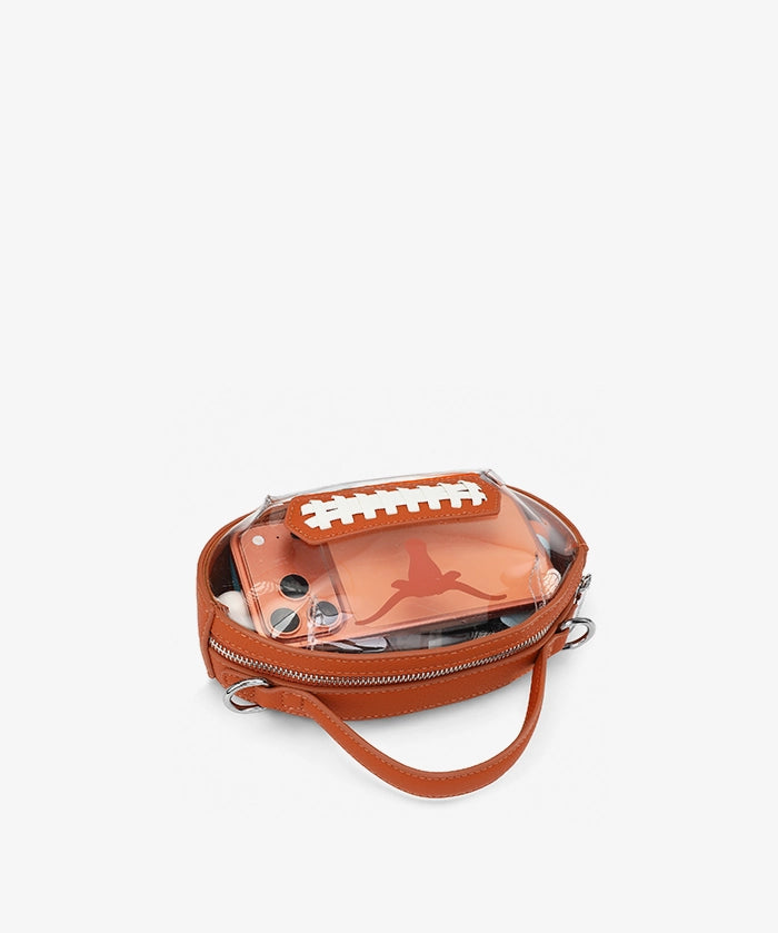 Texas Longhorns Football Clear Crossbody Bag