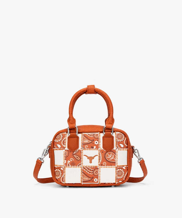 Texas Longhorns Paisley Bandana Mini Satchel Crossbody Bag