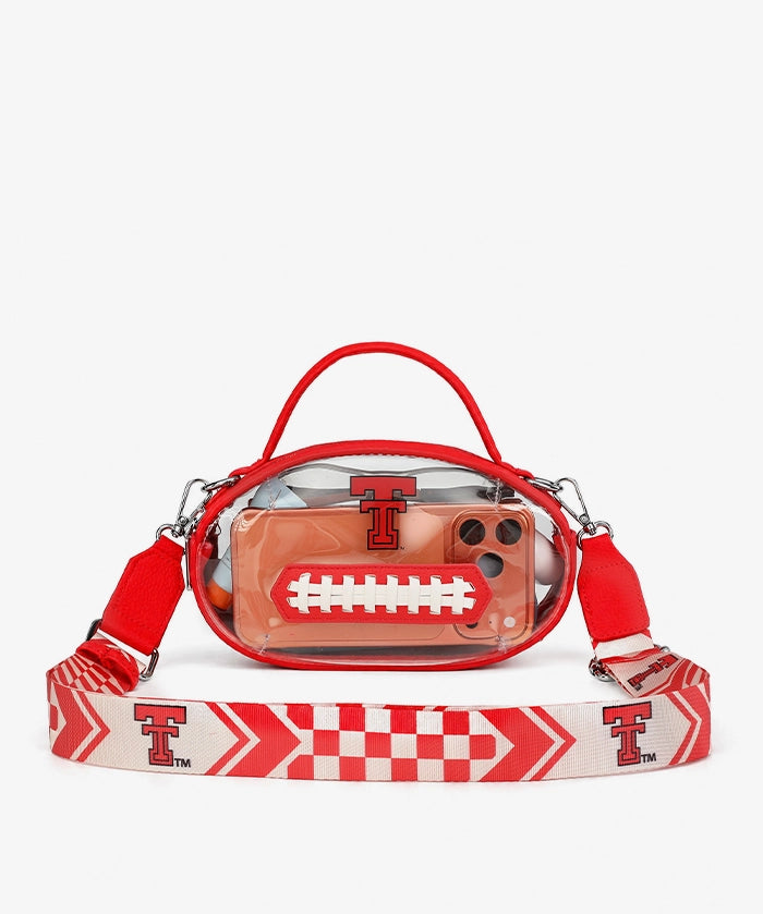 Texas Tech Red Raiders Football Clear Crossbody Bag