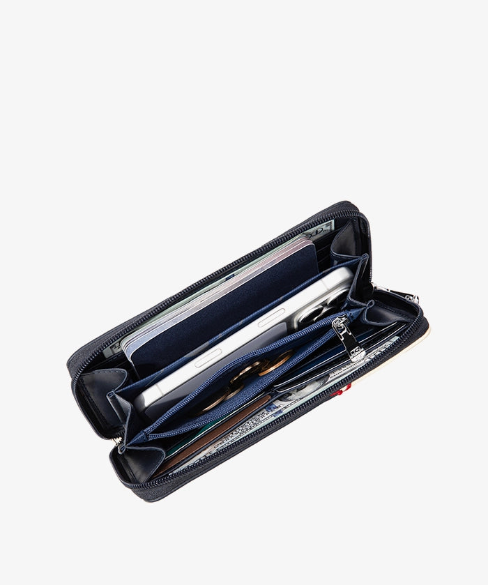 MLB Toronto Blue Jays Zip Wallet Baseball Stitch Detail