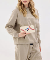 MLB Toronto Blue Jays Zip Wallet Baseball Stitch Detail