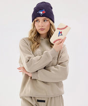 MLB Toronto Blue Jays Zip Wallet Baseball Stitch Detail