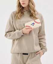 MLB Toronto Blue Jays Zip Wallet Baseball Stitch Detail