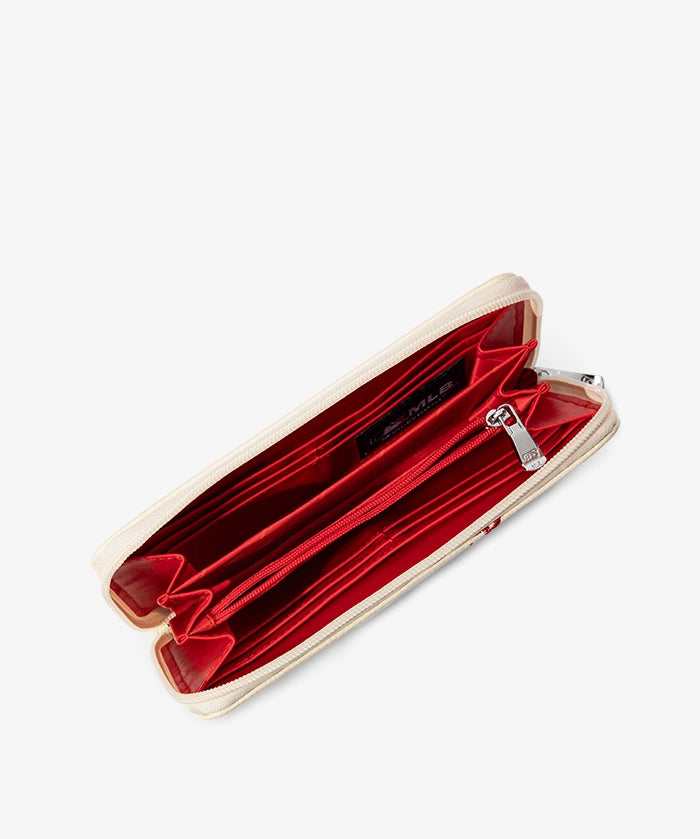 MLB Toronto Blue Jays Zip Wallet Baseball Stitch Detail