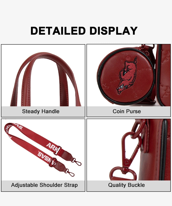 University of Arkansas Razorbacks Tote Bag with Coin Pouch