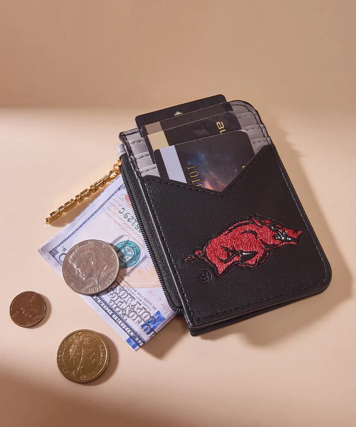 Arkansas Razorbacks Zip Card Case