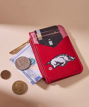 Arkansas Razorbacks Zip Card Case
