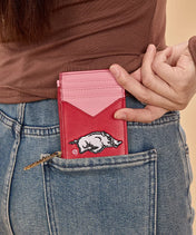 Arkansas Razorbacks Zip Card Case
