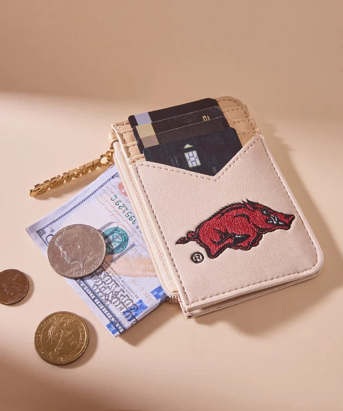 Arkansas Razorbacks Zip Card Case