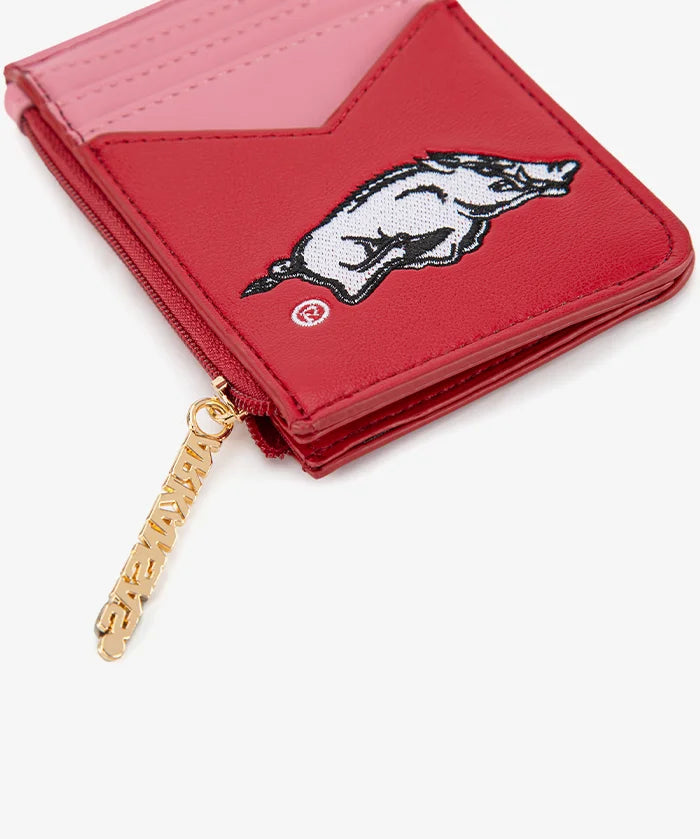Arkansas Razorbacks Zip Card Case