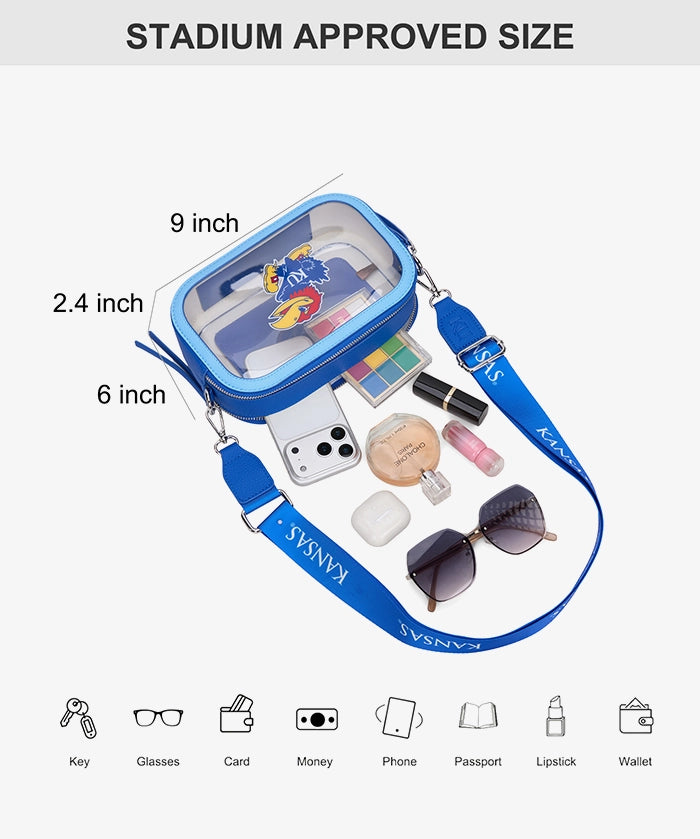 University of Kansas Jayhawks Clear Camera Bag