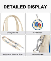 Kansas Jayhawks Tote Bag with Coin Pouch
