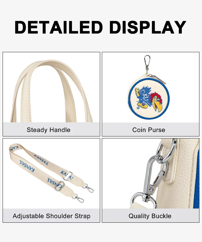Kansas Jayhawks Tote Bag with Coin Pouch