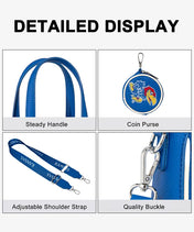 Kansas Jayhawks Tote Bag with Coin Pouch