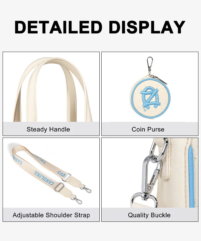 University of North Carolina Tar Heels Tote Bag with Coin Pouch