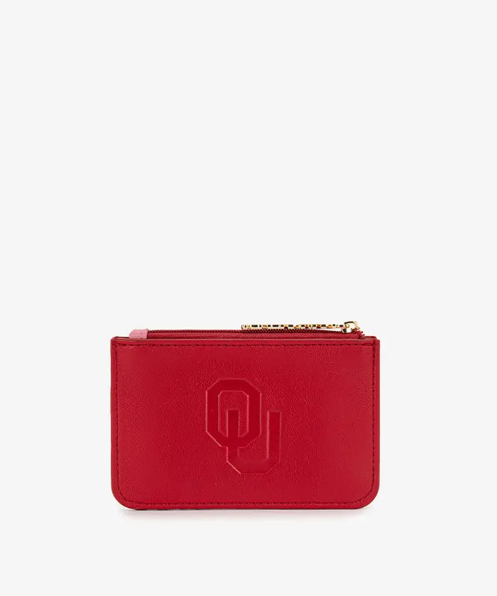 Oklahoma Sooners Zip Card Case