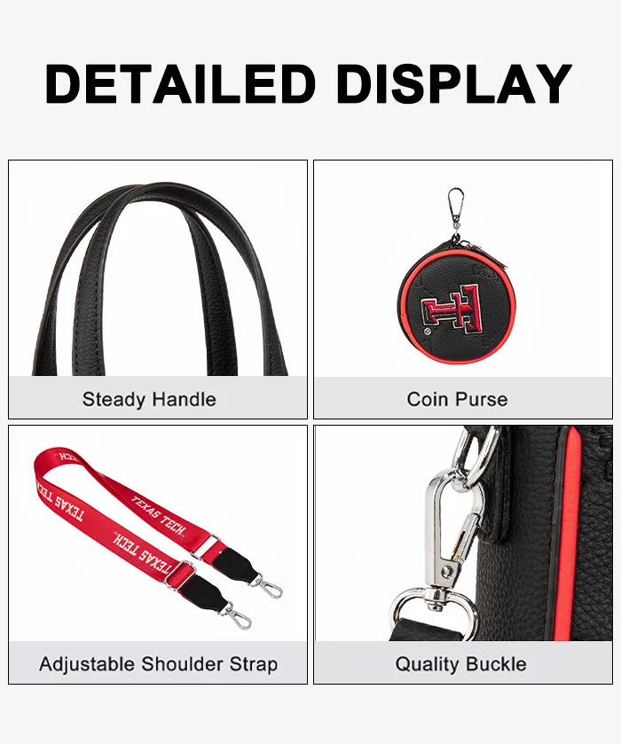 Texas Tech University Red Raiders Tote Bag with Coin Pouch