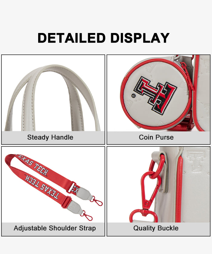Texas Tech University Red Raiders Tote Bag with Coin Pouch
