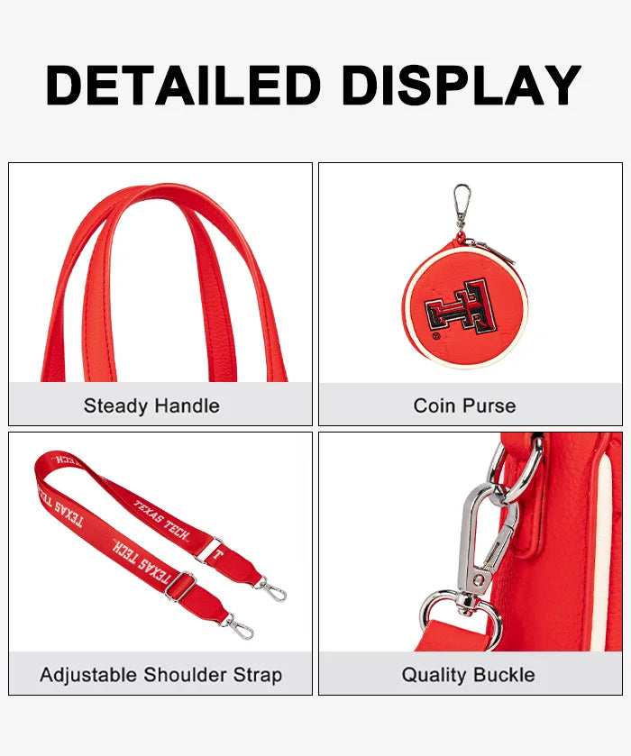Texas Tech University Red Raiders Tote Bag with Coin Pouch